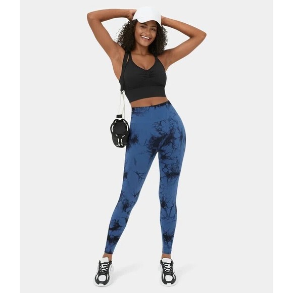 NWT & Bag Halara High Waisted Ruched Butt Lifting Tie Dye Yoga Leggings Size XS - Picture 6 of 16